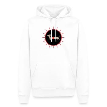 Retro Dachshund Sun Vintage - Men’s Premium Organic Hoodie - white - Front - Nico (187cm)