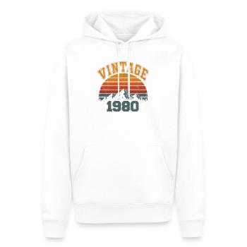 Vintage 1980er Birthday Mountain Retro 1980er Jahre - Männer Premium Bio Hoodie - Weiß - Vorne - Nico (187cm)