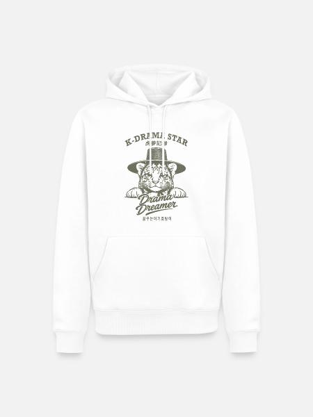 K-Drama Star – Träumender Babytiger - Männer Premium Bio Hoodie - Weiß