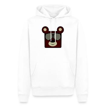Ours avec des lunettes de soleil rétro - Sweat à capuche Premium bio Homme - blanc - Devant - Nico (187cm)