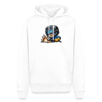 Soudeur Sparks Metal Industry Work Pride - Sweat à capuche Premium bio Homme - blanc - Devant - Nico (187cm)