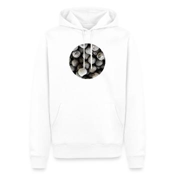 Frozen Chokeberry Circle Graphic - Men’s Premium Organic Hoodie - white - Front - Nico (187cm)