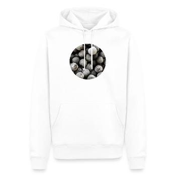 Frozen berry circle Graphic - Men’s Premium Organic Hoodie - white - Front - Nico (187cm)