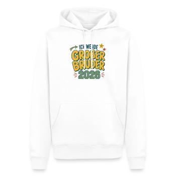 Großer Bruder 2026 - Männer Premium Bio Hoodie - Weiß - Vorne - Nico (187cm)