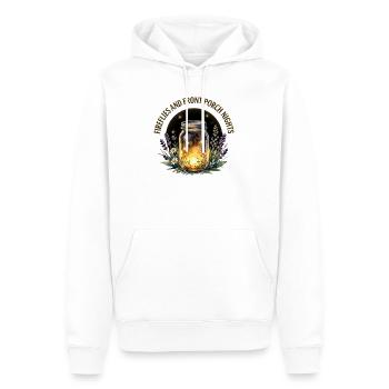Glühwürmchen und Nächte auf der Veranda - Männer Premium Bio Hoodie - Weiß - Vorne - Nico (187cm)
