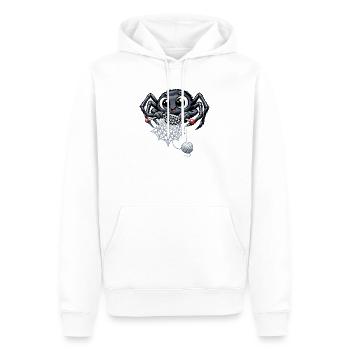 Araignée tricoteuse - Sweat à capuche Premium bio Homme - blanc - Devant - Nico (187cm)