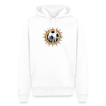 Immer Am Ball Bleiben - Männer Premium Bio Hoodie - Weiß - Vorne - Nico (187cm)