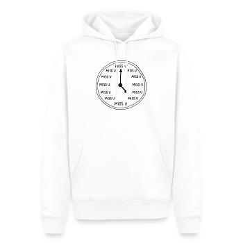 Romantic Lovers Long Distance Love - Men’s Premium Organic Hoodie - white - Front - Nico (187cm)