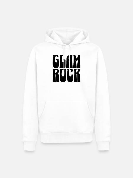 Glam Rock Bold-Logo - Männer Premium Bio Hoodie - Weiß