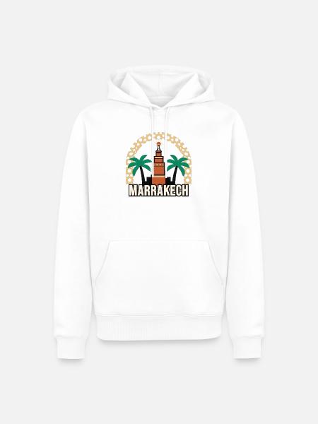 Marrakesch, Marokko - Männer Premium Bio Hoodie - Weiß