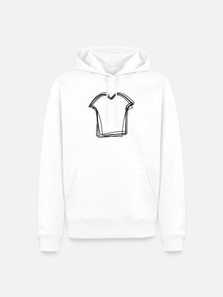 Trikot handgezeichnet - Männer Premium Bio Hoodie - Weiß