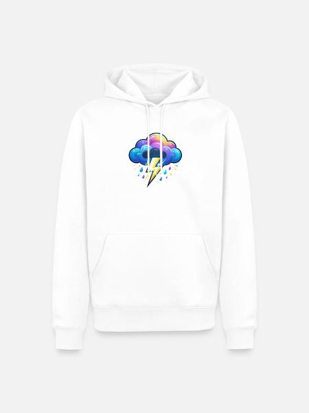 Blitz - Männer Premium Bio Hoodie - Weiß