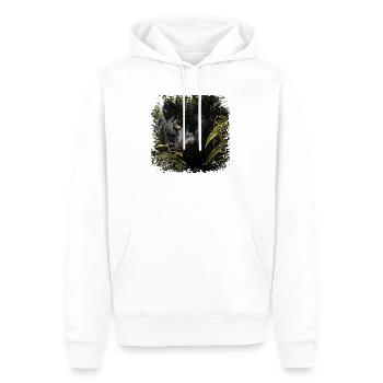 Dschungelpanther mit Goldaugen - Männer Premium Bio Hoodie - Weiß - Vorne - Nico (187cm)