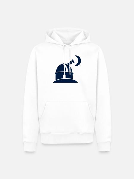 Sternwarte Observatorium Logo - Männer Premium Bio Hoodie - Weiß
