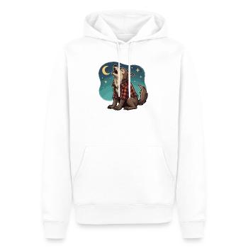 Werwolf im karierten Hemd - Männer Premium Bio Hoodie - Weiß - Vorne - Nico (187cm)