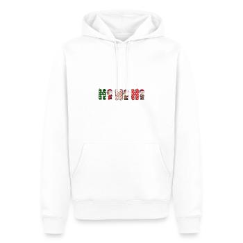 Frohe Weihnachten Weihnachtsmann Hohoho - Männer Premium Bio Hoodie - Weiß - Vorne - Nico (187cm)