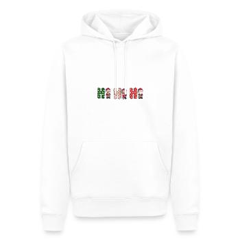 Frohe Weihnachten Weihnachtsmann Hohoho - Männer Premium Bio Hoodie - Weiß - Vorne - Nico (187cm)