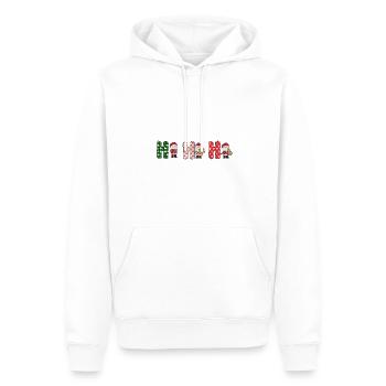 Frohe Weihnachten Weihnachtsmann Hohoho - Männer Premium Bio Hoodie - Weiß - Vorne - Nico (187cm)