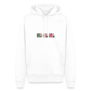 Frohe Weihnachten Weihnachtsmann Hohoho - Männer Premium Bio Hoodie - Weiß - Vorne - Nico (187cm)
