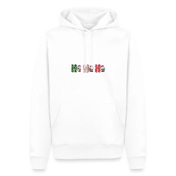 Frohe Weihnachten Weihnachtsmann Hohoho - Männer Premium Bio Hoodie - Weiß - Vorne - Nico (187cm)