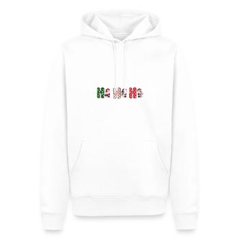 Frohe Weihnachten Weihnachtsmann Hohoho - Männer Premium Bio Hoodie - Weiß - Vorne - Nico (187cm)