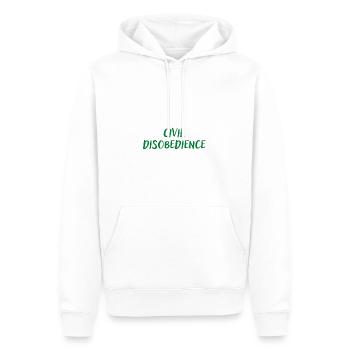 Civil disobedience - Sweat à capuche Premium bio Homme - blanc - Devant - Nico (187cm)
