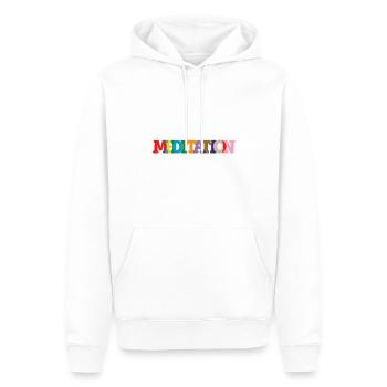 Méditation / Zen / Relax - Sweat à capuche Premium bio Homme - blanc - Devant - Nico (187cm)