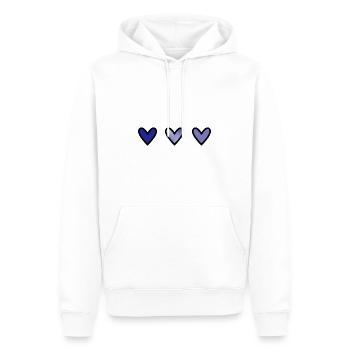CŒUR. CŒURS. SAINT VALENTIN. LOVE. AMOUR - Sweat à capuche Premium bio Homme - blanc - Devant - Nico (187cm)