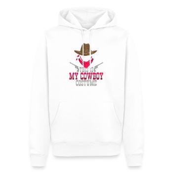 Costume Cowboy - Carnaval d'Halloween Drôle - Sweat à capuche Premium bio Homme - blanc - Devant - Nico (187cm)