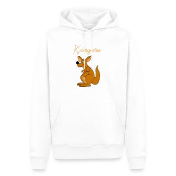 Kangourou Kangourou - Sweat à capuche Premium bio Homme - blanc - Devant - Nico (187cm)