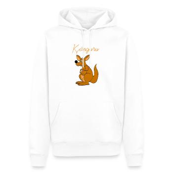 Kangourou Kangourou - Sweat à capuche Premium bio Homme - blanc - Devant - Nico (187cm)