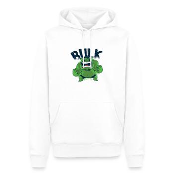 Vrac d'ours - Masse d'ours - Force musculaire - Monstre - Sweat à capuche Premium bio Homme - blanc - Devant - Nico (187cm)