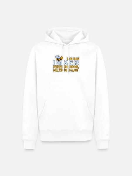 Ich Bin Imker Wenn Ich Renne Solltest Du Es Auch - - Männer Premium Bio Hoodie - Weiß