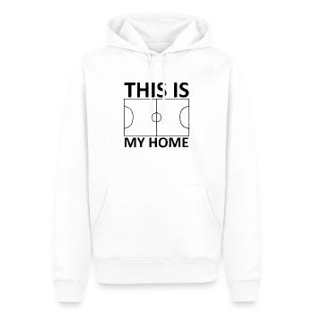 Football football pitch - Men’s Premium Organic Hoodie - white - Front - Nico (187cm)