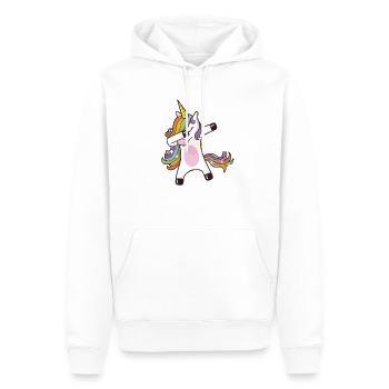 Tanzendes Einhorn Süßes Geschenk Für Mädchen - Männer Premium Bio Hoodie - Weiß - Vorne - Nico (187cm)