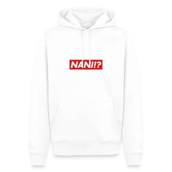 Nani! Japonais Japonais Comment faire plaisir? Anime Drôle - Sweat à capuche Premium bio Homme - blanc - Devant - Nico (187cm)