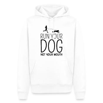 Canicross Trail Running Hund Sport Outdoor Hobby - Männer Premium Bio Hoodie - Weiß - Vorne - Nico (187cm)