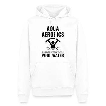 Aquagym Fitness aquatique Aqua Exercice - Sweat à capuche Premium bio Homme - blanc - Devant - Nico (187cm)