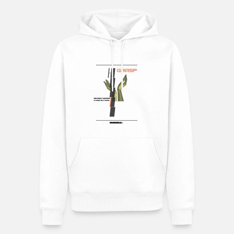GRASP Vert - Sweat à capuche Premium bio Homme - blanc