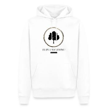 Lebenskraft - Männer Premium Bio Hoodie - Weiß - Vorne - Nico (187cm)