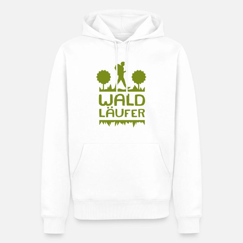 Waldläufer - Männer Premium Bio Hoodie - Weiß