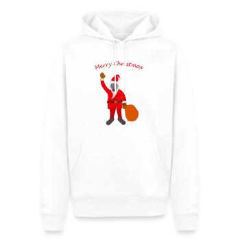 Pandémie Du Père Noël - Sweat à capuche Premium bio Homme - blanc - Devant - Nico (187cm)