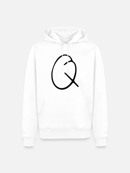 Das Q - Männer Premium Bio Hoodie - Weiß