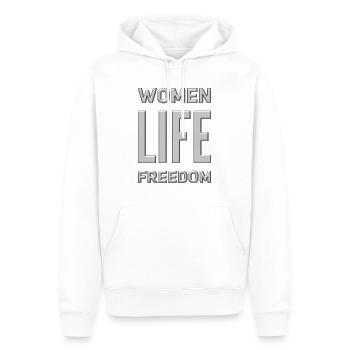 Liberté de vie des femmes - Sweat à capuche Premium bio Homme - blanc - Devant - Nico (187cm)