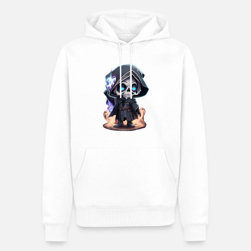 Wizard Skeleton - Männer Premium Bio Hoodie - Weiß