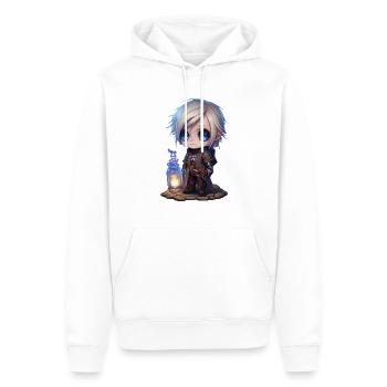 Alchimiste humain - Sweat à capuche Premium bio Homme - blanc - Devant - Nico (187cm)