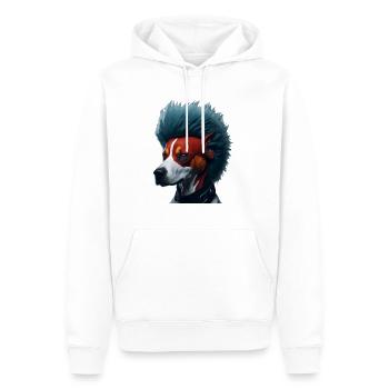 Punk Dog - Männer Premium Bio Hoodie - Weiß - Vorne - Nico (187cm)