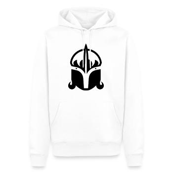 Guerrier Casque de viking - Sweat à capuche Premium bio Homme - blanc - Devant - Nico (187cm)