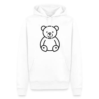 Teddybär - Männer Premium Bio Hoodie - Weiß - Vorne - Nico (187cm)