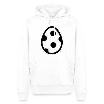 Ei - Männer Premium Bio Hoodie - Weiß - Vorne - Nico (187cm)